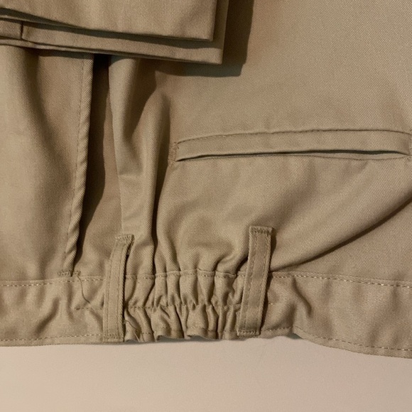 2 Mens GCA uniform pants tan khaki flat front relaxed fit 51-52 x 30 slacks - Picture 2 of 6